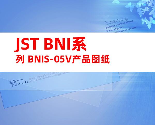 JST BNI系列 BNIS-05V产品图纸